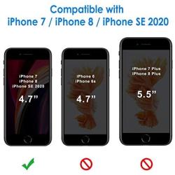 JETech Case for iPhone SE 2020 2nd Generation, iPhone 8 and iPhone 7, 4.7-Inch, Shockproof Bumper Cover, Anti-Scratch Clear Back (Black)