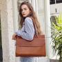 Briefcase for Women Oil Wax Leather Vintage 15.6 Inch Laptop Business Shoulder Bag Brown Briefcase for Women Oil Wax Leather Vintage 15.6 Inch Laptop Business Shoulder Bag Brown