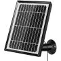 XTU Solar Panel Power Supply for Battery Powered Security Camera, Waterproof Solar Panel 3.2W/5.5V with 13ft/4m USB Cable, Adjustable Mount, Non-Stop Charging (Black)