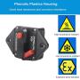 wohhom Hi-Amp 100Amp Circuit Breaker 12V-32V DC Waterproof, 20-300A Fuse Inverter with Manual Reset Button for Auto Truck RV Marine, Panel Mount (100A)
