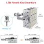 240W LED Shoebox Retrofit Kit Light 5700K E39 Replacement Light Led for Garage Parking Lot HID Fixtures ETL DLC Listed (Input 200-480V)