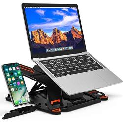Besign Adjustable Laptop Stand, Ergonomic Riser Notebook Computer Holder Stand Compatible with Air, Pro, Dell XPS, HP, Lenovo More 10-15.6'' Laptops, Black