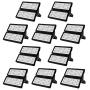 Viugreum 10 Pack 100W LED Flood Lights Outdoor, 10000 Lumen, Daylight White 6000K 60° Beam Angle LED Spot Light, IP67 Waterproof Security Floodlight Work Lights Long Distance Lighting