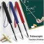 Telescopic Pointer Stick with Hand Lanyard, Teacher Pointer for Classroom, Presentation Pointers for teachers, Hand Pointer Extendable Pointer Stick Retractable Pointer Pen Whiteboard Pointer(2 Black)