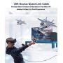 AkoaDa Oculus Quest 2 Link Cable 20ft/6M, Oculus Link Cable with Signal Booster, 90 Degree Angled High Speed Data Transfer & Fast Charging Cable for Oculus Quest VR Headset and Gaming PC (Grey)