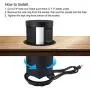 Pop Up Outlet for Kitchen Counters, Pop Up Countertop Socket with Wireless Charger, 2 USB Port, 4 AC Outlets, Automatic Retractable Pop Up Power Outlet(Black)