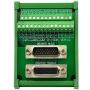 CZH-LABS DIN Rail Mount DSUB DB26HD Male/Female Header Interface Module, D-SUB Breakout Board.