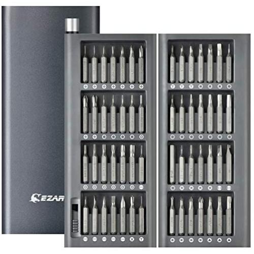 EZARC Precision Screwdriver Set, 57 in 1 Magnetic Driver Bit, Pocket Screwdriver Tool with Aluminum Case Repair Kit for Electronics, Smartphone, Watch, Tablet, PC, MacBook