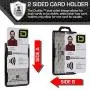 ID Stronghold Secure Badge Holder Duolite - RFID Blocking 2 Card ID Badge Holder with Lanyard and Retractable Reel - Pack of 9 Sets - Heavy Duty Plastic Badge Protector - FIPS 201 Approved