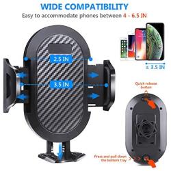 Car Phone Mount, SAVFY Car Phone Holder, Adjustable Long Arm Cell Phone Car Mount Compatible iPhone X 8 7 6 6S Se 5S Samsung Galaxy S9 S8 S7 S6 S5