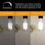 Dimmable Ascher Vintage LED Edison Bulbs, 6W, Equivalent 60W, Bright Daylight White 4000K, ST58 Antique LED Filament Bulbs, E26 Medium Base, Clear Glass, Pack of 6