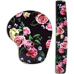 Non Slip Soft Firm Hydro Gel Mouse Pad Wrist Rest & Keyboard Wrist Support Pad for Office, Computer, Laptop & Mac - Durable & Comfortable & Lightweight for Easy Typing & Pain Relief-Ergonomic Support