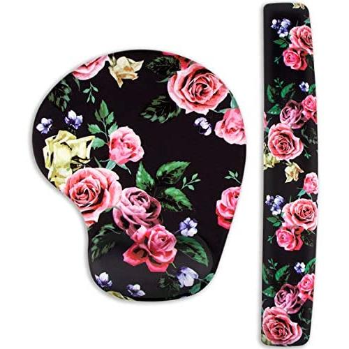 Non Slip Soft Firm Hydro Gel Mouse Pad Wrist Rest & Keyboard Wrist Support Pad for Office, Computer, Laptop & Mac - Durable & Comfortable & Lightweight for Easy Typing & Pain Relief-Ergonomic Support