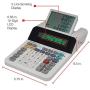 Sharp El-1501 Compact Cordless Paperless Large 12-Digit Display Desktop Printing Calculator That Utilizes Printing Calculator Logic