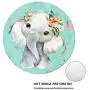 Cholaty Mouse Pad - Thick Natural Rubber Keyboard Mouse Mat Rectangle Non-Slip Rubber Base Mouse Pad Wrapping Edge Cute Elephant Gaming Mouse Pad