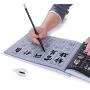 MEGREZ No Ink Chinese Calligraphy Set Brush Water Writing Cloth Paper Wang Xi Zhi LAN Ting Xu Magic Cloth Booklet 16 pcs with Chinese Brush and Water Dish for Beginners Practice Set