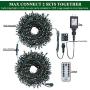 Haynery 500 LED Christmas String Lights 164FT Extendable with Remote, Outdoor Indoor Plug in Twinkle Lights for Christmas Tree Party Garden Decoration, Warm White