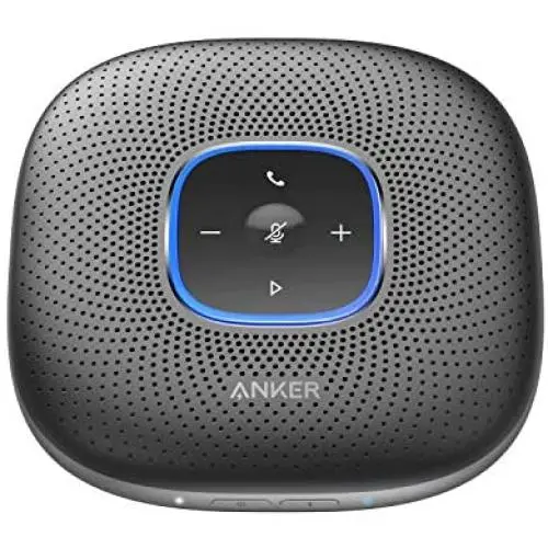 Anker PowerConf Bluetooth Speakerphone, 6 Mics, Enhanced Voice Pickup, 24H Call Time, Bluetooth 5, USB C, Zoom Certified Bluetooth Conference Speaker, Compatible with Leading Platforms For Home Office