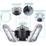 Led Garage Lights 2-Packs, 60w 6000 Lumens Deformable Triple Glow Garage Lighting with 3 Adjustable Led Panels, E26 Ceiling Light Led Shop Lights for Garage Warehouse Basement Workshop and Yard