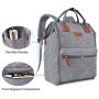 BRINCH Laptop Backpack 15.6 Inch Wide Open Computer Backpack Laptop Bag College Rucksack Water Resistant Business Travel Backpack Multipurpose Casual Daypack with USB Charging Port for Women Men,Gray