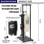 BAOSHISHAN Digital Force Gauge HP-500N Push Pull Gauge (50kgf/110lbf/500N) with Manual Force Test Stand Hand Wheel-Operated and HJJ-001 Clamp x 2 (HLB+HP-500N)