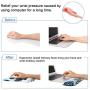 iLeadon Keyboard Wrist Rest Pad and Mouse Wrist Rest Support Mouse Pad Set, Non Slip Rubber Base Wrist Support with Ergonomic Raised Memory Foam for Easy Typing & Pain Relief,Blue Stitching Marble