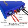XYZ INVT 3000W Pure Sine Wave Power Inverter 24V DC to 110v 120V AC with 2 AC Outlets 2 Sets of Battery Cables, Power Converter for Home Solar System, RV, Camping.(3000W24V)