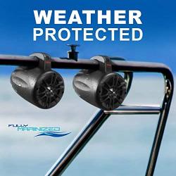 BOSS Audio Systems MRWT40 Marine Waketower Speaker System - 400 Watts of Power Per Pair, 200 Watts Each, 4 Inch, Full Range, 2 Way, Marine grade Weatherproof, Sold In Pairs