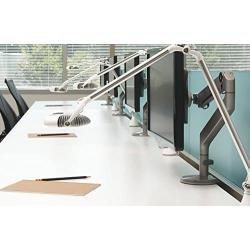 Humanscale M2 Monitor Arm: Clamp Mount - Silver/Gray Trim