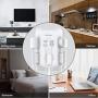 USB Wall Charger, Surge Protector, 5 Outlet Extender with 4 USB Charging Ports ( 1 USB C Outlet, 4.5A Total) 3-Sided 1800J Power Strip Multi Plug Outlets Wall Adapter Spaced for Home Travel Office