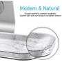 Cellphone and Apple Watch Stand, ZVEdeng Phone Apple Watch Charging Stand Station, 2 in 1 Universal Stand Holder for iPhone 12 Pro Max/12/12 Pro/12 Mini Apple Watch(38-42mm)-White Marble Leather
