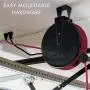 30Ft Retractable Extension Cord Reel with Breaker Switch & 3 Electrical Power Outlets - 16/3 SJTW Durable Red Cable - Perfect for Hanging from Your Garage Ceiling