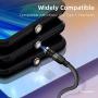 FIELUX Quick 360°+180° Rotation Magnetic Charging Cable Compatible with Micro, Type-C Charging Port Smartphones and i-Product Devices 3 in 1 (3.3 ft, Black)