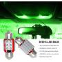 Phinlion Super Bright DE3022 LED Green Bulb 3030 6-SMD Festoon 1.25'' 31mm DE3021 DE3175 LED Bulbs for Car Interior Map Dome Trunk Courtesy Light, Pack of 4