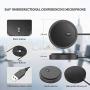 Runpu Conference Room Omnidirectional Microphone 360° Voice Pickup USB conference microphone for Home Office Teleconferencing VoIP Calls Game Streaming Zoom Skype Meeting M10W