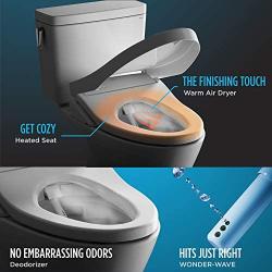 TOTO SW573#12 S300E Electronic Bidet Toilet Cleansing, Instantaneous Water, EWATER Deodorizer, Warm Air Dryer, and Heated Seat, Round, Sedona Beige