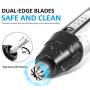 Ear and Nose Hair Trimmer for Men,Professional USB Rechargeable Nostril Nasal Hair Vacuum Cleaning System,4 in 1 Lightweight Waterproof Hair and Beard Clippers for Women (White)
