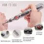 Acupuncture Pen, Electronic Massage Pen, Electronic Acupuncture Pen, Electronic Meridian Energy Pen for Pain Relief with 3 Massage Heads(Battery Not Included)