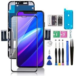 for iPhone 11 Screen Replacement 6.1”, Bsz4uov 3D Touch Screen LCD Display Digitizer for A2111, A2223, A2221 Cell Phone Repair Kits+ Waterproof Frame Adhesive Sticker+Screen Tempered Protector+Face ID
