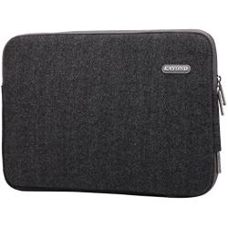 KAYOND Herringbone Woollen Water-Resistant for 11-11.6 Inch Laptop Sleeve Case Bag (11-11.6 Inches, Black)