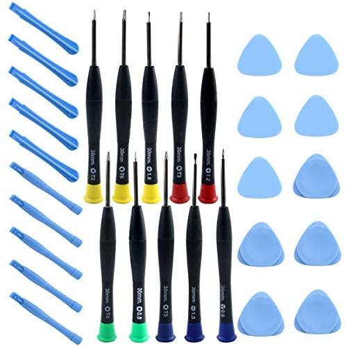 YG_Oline 30 Pcs Micro Screwdriver Set, Eyeglass Screwdriver Watch Screwdriver, Repair Screwdriver Plastic Disassemble Tools for Eyeglass Watch Electronics