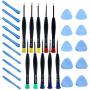 YG_Oline 30 Pcs Micro Screwdriver Set, Eyeglass Screwdriver Watch Screwdriver, Repair Screwdriver Plastic Disassemble Tools for Eyeglass Watch Electronics