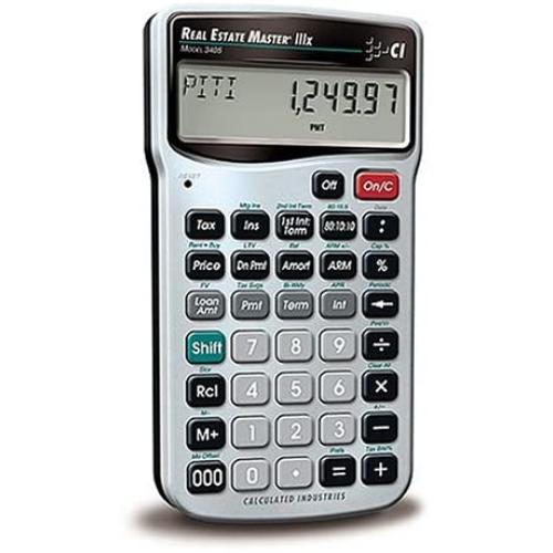 Calculated Industries 3405 Real Estate Master IIIx Residential Real Estate Finance Calculator | Clearly-Labeled Function Keys | Simplest Operation | Solves Payments, Amortizations, ARMs, Combos, More