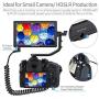 FEELWORLD FW568 5.5 inch DSLR Camera Field Monitor Video Peaking Focus Assist Small Full HD 1920x1080 IPS with 4K HDMI 8.4V DC Input Output Include Tilt Arm
