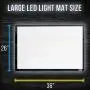 US Art Supply Lightmaster Giant 45-1/4'' Diagonal (A1) 26 3/4'' x 36 3/4'' LED Lightbox Board- 12-Volt Super-Bright Ultra-Thin 3/8'' Profile Light Box Pad with 110V AC Power Adapter & Dimmable LED Lamps