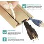 UT Wire 3-Channel Cord Protector & Concealer for Floor - 10FT - Beige