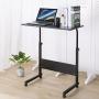 DOEWORKS Side Table, Adjustable Laptop Stand Portable Cart Tray Side Table, Black Studying Desk
