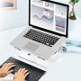 Orionstar Laptop Stand Portable Aluminum Laptop Riser Compatible with Apple Mac MacBook Air Pro 10 to 15.6 Inch Notebook Computer, Detachable Ergonomic Elevator Holder, Silver