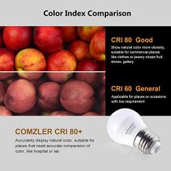 Comzler 6W A15 LED Bulb Daylight 60 Watt Equivalent, E26 Medium Screw Base Small Light Bulb Cool White 5000K, Home Lighting Decorative Ceiling Fan Light Bulbs Non-Dimmable(Pack of 6)