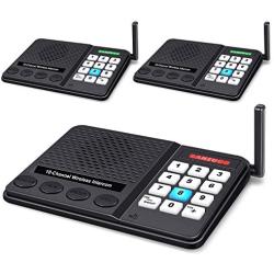 Intercoms Wireless for Home - GLCON Wireless Intercom 1 Mile Long Range 10 Channel 3 Code - Room to Room Home Intercom System for House Office Business Gate (3 Packs) [2020 New Version]